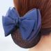 Bowknot Snood Net Barrette Hair Clip Bow Bun Cover Elastic Women Lady Hair Accessories Decor (Dark Blue) - Buy Online on GoSupps.com