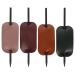 Lurrose leather hair clip with stick 4 pieces oval faux leather hairpin leather wood hair clips slide barrette ponytail holder for hair