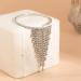 Xerling Small Rhinestone Tassel Arm Bracelets | Stretchable Silver Crystal Armlet for Women | Bridal & Wedding Jewelry - Buy Online on GoSupps.com