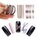 iufvbgxdh Nail Striping Tape 16 Rolls Striping Decals Foil Tips Tape Line Matte Effect Glitter 1mm 2mm 3mm Nail Tape Stickers Styling Strips for DIY Nail Tip