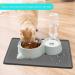 Umtiti Waterproof Non-Slip Dog & Cat Bowl Pad - 48x30cm Gray | Durable Dishwasher Safe Silicone Mat - Buy Online on GoSupps.com