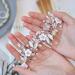 Unicra Silver Flower Bridal Hair Vine | Crystal Wedding Hair Accessories for Women & Girls - Buy Online on GoSupps.com