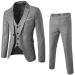 Ronony men sakkos suit set men business jacket blazer+vest+pants three -part elegant slim fit vintage 3 piece single -time wedding performance oversize coat large sizes overcoat mens outwear gray 3xl