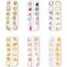 Nail Art Chain Nail Art Metal Rivet Chains Mixed Design DIY Nail Decoration Accessories 12 Grids for Women Style2 - Buy Online on GoSupps.com