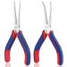 WORKPRO 2-Piece 6 Mini Needle Nose Pliers Set  Long Nose Pliers  Bent Nose Pliers with Comfort Grip Handles  For Cutter  Wire Wrapping  Crafts  Jewelry Making Supplies