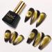 15ml Spar Cat Eye Gel Nail Polish Cat Eye Gold Silver Hybrid Healthy Gel for Manicure Uv Top Base Bling Gel - (Color: Gold) - Buy Online on GoSupps.com
