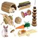 Runfar shop hamster toy toy kitzeiten natural wood rabbits toy Exercise Bell roller tooth care molery toys for hamsters chinchilla rabbits guinea pig cub