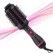 Torchtree Hair Dryer Brush Hot Air Brush for Fast Drying Hair Dryer and Styler for Salon Results Negative Ionic Curler Straightening Comb 4 in 1 Hot Air Styling Brush (Black Red) Black 1 Count (Pack of 1)