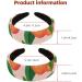 2 Pieces Headbands Women Hair Head Bands Fruit Peach Tree Pattern Painted Non Slip Thick Padded Hairband Hair Band Hoops Vintage Thick Hair Wrap Multi-colored 7 - Buy Online on GoSupps.com