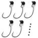 Harmony Fishing - Tungsten Offset Weedless Ned Rig Jigheads (5 Pack) 1/8oz (5 Pack)
