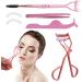 Eyelash Curler Set with Comb & Tweezers - Professional Lash Tools with 2 Refill Pads (Pink) for Volumizing Lift | Worldwide Shipping - Buy Online on GoSupps.com