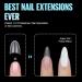 TOMICCA Short Almond French Edge Nail Tips - 240 pcs Clear Matte False Nails - 12 Sizes Half Cover Artificial Nails for Acrylic Extensions - Buy Online on GoSupps.com