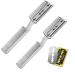 YEGERING 2Pcs Razor Comb for Dogs Pet Hair Shaper Razor Comb Hair Cutter Comb with Blades Razor Comb Double Sides Removal Comb Dual Side Cutting Scissors 17.5x6 centimeter