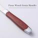 Stainless Steel Tongue Scraper | Faux Woodgrain Handle | Fresh Breath & Easy to Clean - Buy Online on GoSupps.com