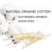 Organic Cotton Swabs 860pcs - Large Size with Longer Bamboo Stick and More Cotton - Buy Online on GoSupps.com