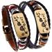 ABOOFAN 2pcs adjustable bracelet Leather Wrist Cuff Woven Wrist Cuff bracelet bracelets beaded mens beaded bracelet leather bracelet wrap Cords Bracelets student stackable birthday present 20X2cmx2pcs As Shownx2pcs - Buy Online on GoSupps.com