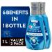 Crest Pro-Health Advanced Mouthwash Alcohol Free Multi-Protection Fresh Mint 1 L (33.8 fl oz) Pack of 2 Blue
