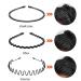 Buy FlyfTrey 6-Piece Unisex Metal Hair Bands - Non-Slip Elastic Headbands for Outdoor Sports & Yoga - Trendy Black Jumping Wave Accessories - Buy Online on GoSupps.com