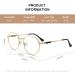 Classic Round Polygon Reading Glasses - Light Blocking Computer Readers for Men & Women | Gold Metal Frame - Buy Online on GoSupps.com