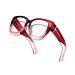 LVIOE Blue Filter Glasses Over Glasses for Glasses Wearers and Non-Glasses Wearers Reduces Eye Strain Computer Glasses Red Pink