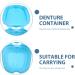 SUPVOX Denture Box - Blue Denture Teeth Storage Case with Net for Secure & Hygienic Storage | International Shipping Available - Buy Online on GoSupps.com