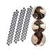 3 Pcs Hair Braiding Tool Roller With Hook Magic Hair Twist Styling Bun Maker DIY Hair Style Accessories Black