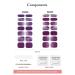 Buy Semi Cured Gel Nail Strips - 28Pcs Purple Lightning DIY Gel Nail Wraps with Prep Pads & Nail File Compatible with UV Nail Lamps - International Shipping - Buy Online on GoSupps.com