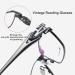 Business Reading Glasses for Men - Retro Blue Light Blocking Titanium Frame - 2.0x Black Size - Buy Online on GoSupps.com