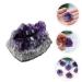 PRETYZOOM Purple Ornament 2pcs Amethyst Cluster Chips Rock Amethyst Gravel Geode Natural Crystal Adornment Irregular Fluorite - Buy Online on GoSupps.com