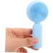 DRESSOOS Silicone Face Brush Silicone Facial Scrubber Exfoliating Face Scrubber Face Scrub Brush Face Exfoliator Face Exfoliating Brush Face Washing Brush Skincare Brush Silicone Scrubber 11x5cm Sky-blue - Buy Online on GoSupps.com