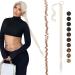 Feshfen braid extensions ponytail extension with hair tie 75 cm long ponytail braid braids art hair hair extension braid for women platinum blonde 75 cm platinum blonde