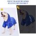 Docio Waterproof Dog Raincoat with Hood & Reflective Strip - Large 6XL Blue Jacket for Medium & Large Dogs - Buy Online on GoSupps.com