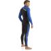Cressi Men's Full Front Zip Wetsuit - Lido Long | Black/Blue, X-Large - Buy Online on GoSupps.com