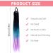 Rainbow Ponytail Hair Extensions Colorful Braided Ponytail Hair Extensions Ombre Hair Extensions Elastic Straight Fashion Wraparound Braided Hair For Girls Women (Black/Blue/Purple) - Buy Online on GoSupps.com