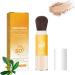 Mineral Sunscreen Setting Powder, Translucent Mineral Brush Powder, Makeup Control Oil Spf 50 Long Lasting Sunscreen Setting Powder for All Skin Types