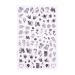 Decoration Floral Geometry Leaves Nail Stickers 3D Gothic Hollow Black White Flowers(F-811)