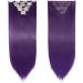 SILK-CO 26 Black-Purple 8PCS Clip in Hair Extensions - 100% Synthetic Straight Hair Piece - 26 Inch Full Head Extension - Buy Online on GoSupps.com