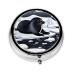 Seals On Iceround Pill Box 3 Compartment Round Pill Box Organizer Portable Travel Pill Box for Traveling. Black