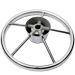 13-1/2 Stainless Steel 5 Spoke Boat Steering Wheel - Knurled Destroyer Style for Marine Yacht - Buy Online on GoSupps.com