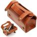 Hapivida Leather Shaving Bag | Vintage Mens & Unisex Toiletry Kit | Portable Travel Cosmetic Bag for Razor & Brush - Buy Online on GoSupps.com