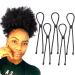 AICILY 5 PCS Adjustable Hair Ties Length Hairband Afro Puff Ponytail Long Cushioned High Elasticity Hair Holder for Women Thick  Braided  Kinky  Curly  Natural Hair Focs Locs Crochet Hair Round Buckle-5PCS