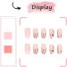 24Pcs Almond Flower Press on Nails - Short French Tip Fake Nails - Glossy Nude Pink False Nails with Vine Flower Design - Oval Acrylic - Full Cover Glue on Nails for Women and Girls - Buy Online on GoSupps.com
