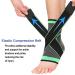 Beister Ankle Brace Compression Support Sleeve - 1 Pair, M Gray & Green | For Men and Women - Sprain, Plantar Fasciitis, Joint Pain Relief - Buy Online on GoSupps.com