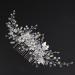 BERYUAN Women Pearls Rhinestone Flower Beads Wedding Hair Comb Opal Rhinestone Pearls Silver Leaf Bride Headband Silver Wedding Hair Accessories for Bride Bridesmaid Girls - Buy Online on GoSupps.com
