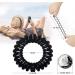 Set of 12 Spiral Hair Ties in 4 Colours Phone Cord Design Ponytail Holder or Hair Band Elastic Hair Bands for Women and Girls - Buy Online on GoSupps.com