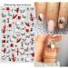 Nail Art Decoration Flower Simple Design Transfer Decals Black Vine Leaf 3D Nail Sticker Alphabet(F-743) - Buy Online on GoSupps.com