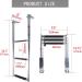 Hoffen 3 Step Telescopic Marine Boat Drop Ladder Swim Step - Stainless Steel Folding - Buy Online on GoSupps.com