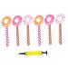 NUSITOU 1set Donut Cheer Stick Noise Makers Giant Candy De Bautizo Para Ni o Bulk Lollipops Candy in Bulk Toys for Baby Kids Summer Toys Party Supplies Inflatable Plastic Gift Pool Party