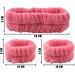 Spa Headband Wrist Washband Set Girls Coral Fleece Skincare Headbands Soft Facial Headband Wrist Sweatband Washing Face Band for Women Girls Makeup Bath green - Buy Online on GoSupps.com
