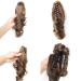 Short Wavy Ponytail Extensions - 40cm Synthetic Claw Ponytail for Ladies - Brown Black 16 Inches Wig (8H22) - Buy Online on GoSupps.com